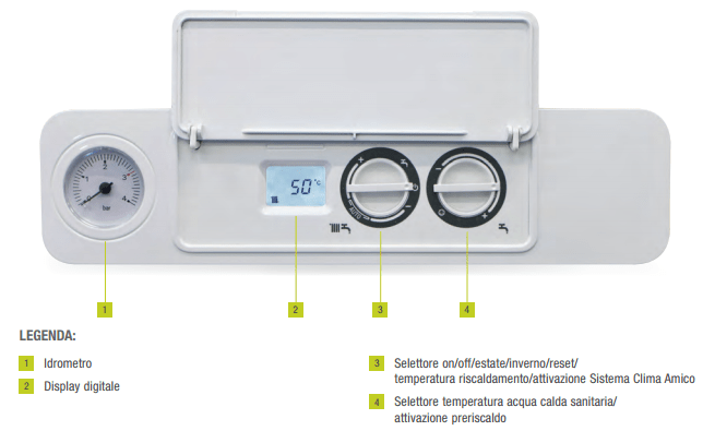 caldaia a condensazione beretta mynute a roma pannello di controllo