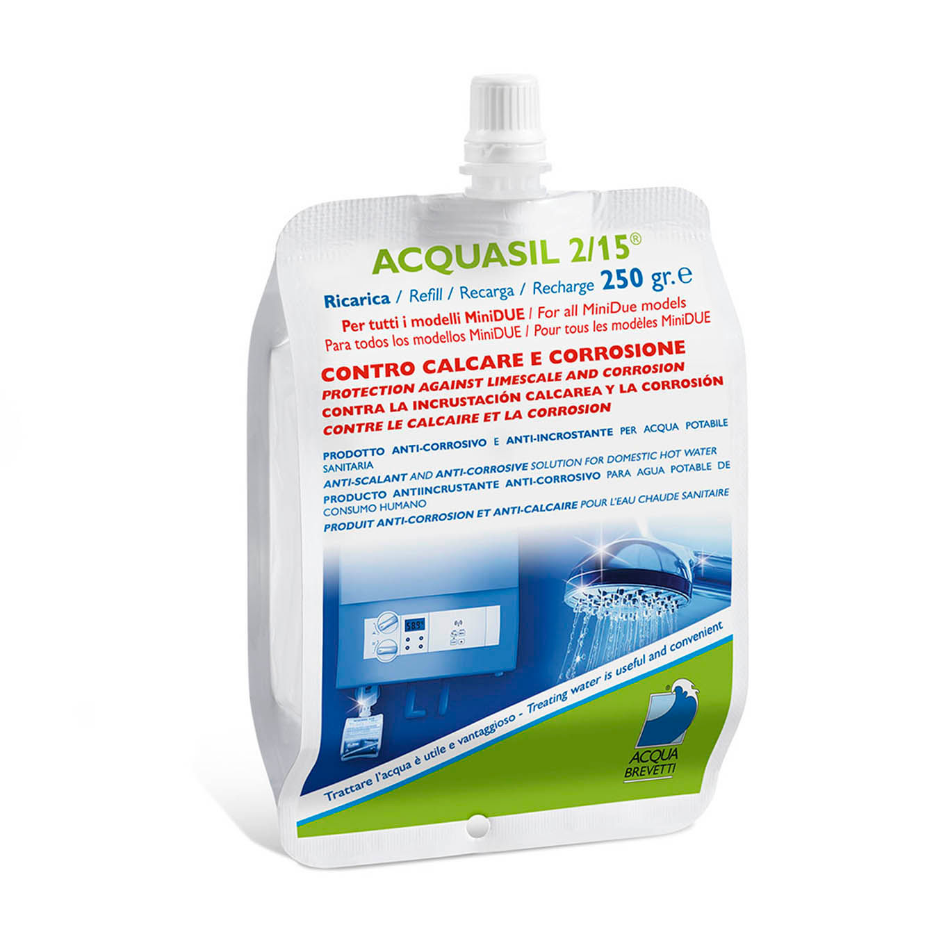 Ricarica AcquaSIL 2/15® - Sacca usa e getta 250 ml
