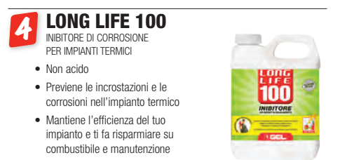 long life 100 gel a roma - inibitore di corrosione per impianti termici gel a roma