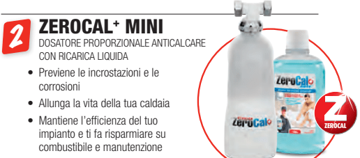 zerocal + mini gel a roma - dosatore proporzionale anticalcare con ricarica liquida a roma