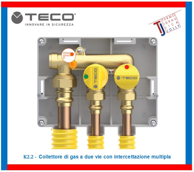 termoidraulica jolly roma - TECO K2.2 Collettore di gas a due vie con intercettazione multipla