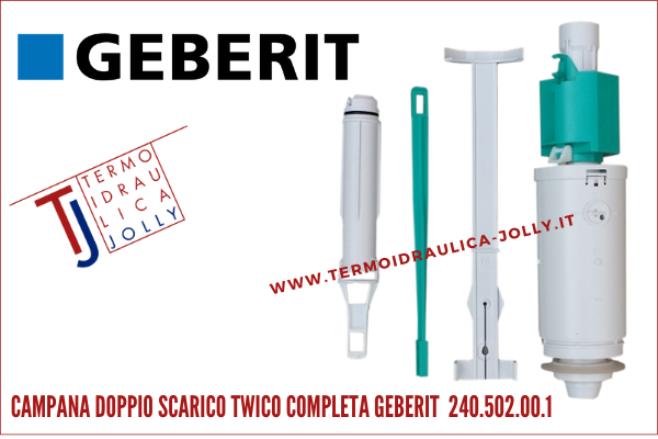 Campana doppio scarico TWICO completa Geberit 240.502.00.1 - Termoidraulica  Jolly Shop